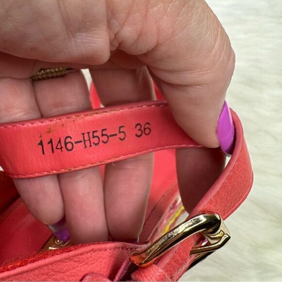 Basconi Leather Espadrille Woven Wedge Sandal 36 - Picture 7 of 9